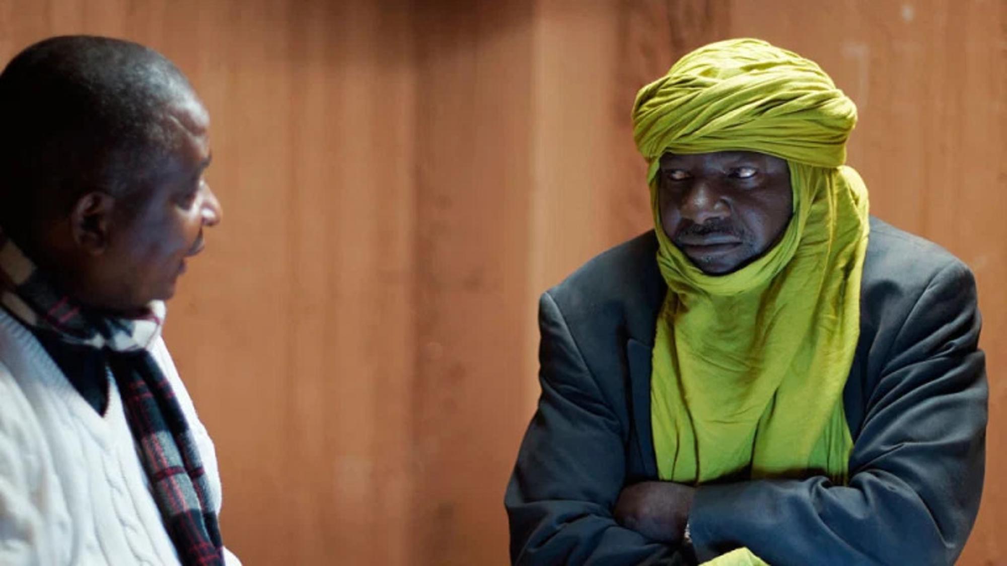 Golden Misabiko (izq) de la República Democrática del Congo y Almoustapha Alhacen de Níger, activistas contra las violaciones de derechos humanos de la minería de uranio en África. Fuente: Beyond Nuclear International